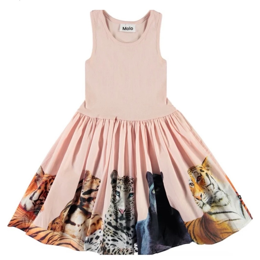 Molo Pink A-line Sleeveless Casual Dress - Big Cats